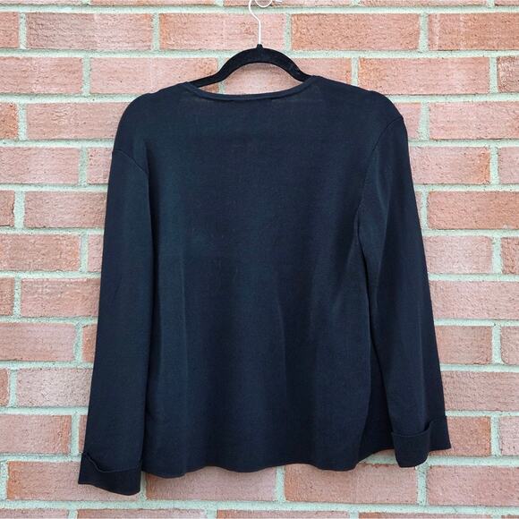 Gerard Darel black knit open front cardigan basics staple Minimalist - Picture 4 of 6